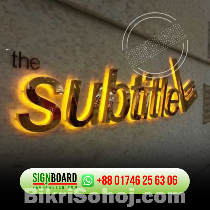 Stainless Steel Letter - SS Letters Sign With LED Lighting